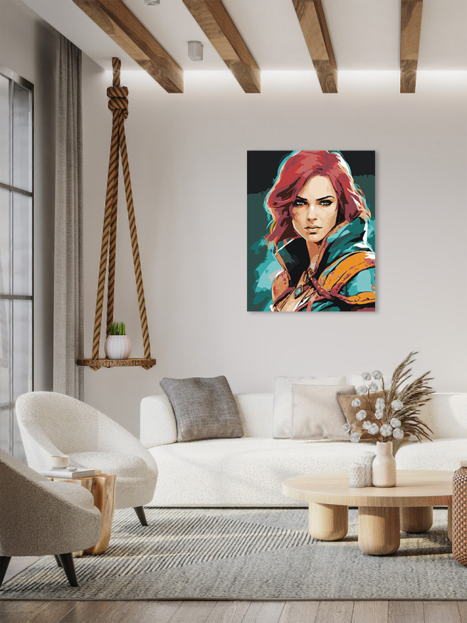 Картина по номерам &amp;quot;Молодая девушка&amp;quot;