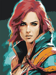 Картина по номерам &amp;quot;Молодая девушка&amp;quot;