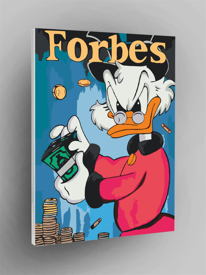 Флуоресцентная картина по номерам &amp;quot;Скрудж в списке Forbes&amp;quot;