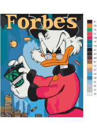 Fluorescent raqamlar bo'yicha rasm "Skrudj Forbes ro'yxatida"