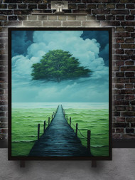 Постер на холсте &amp;quot;Путь к парящему дереву&amp;quot;