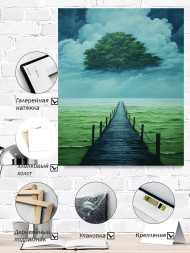 Постер на холсте &amp;quot;Путь к парящему дереву&amp;quot;