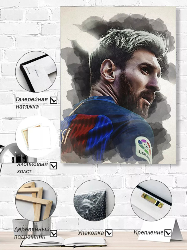 Постер на холсте &amp;quot;Легенда футбола в цвете&amp;quot;