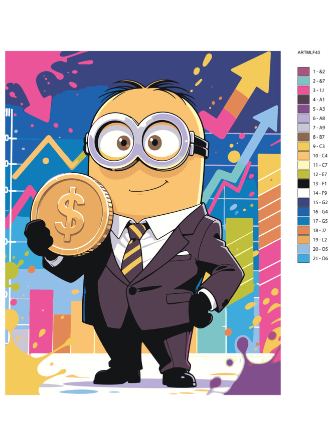 Raqamlar bo‘yicha rasm &amp;quot;Biznesmen Minion&amp;quot;