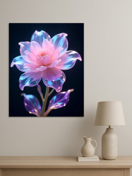 Holstga bosilgan poster &quot;Yorqin kristall gul&quot;