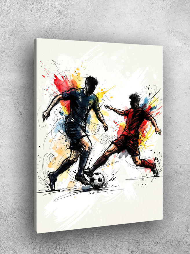 Holstga bosilgan poster &amp;quot;Futbol qarama-qarshiligi&amp;quot;