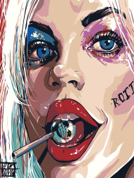 Raqamlar bo&#039;yicha rasm &quot;Harley Quinn&quot;