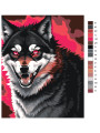Флуоресцентная картина по номерам &amp;quot;Кровожадный волк&amp;quot;
