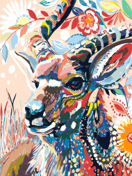 Raqamlar bo'yicha rasm "Tog' echkisi"