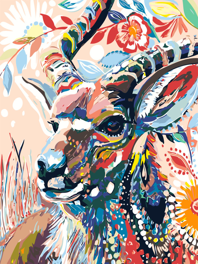 Raqamlar bo&amp;#039;yicha rasm &amp;quot;Tog&amp;#039; echkisi&amp;quot;