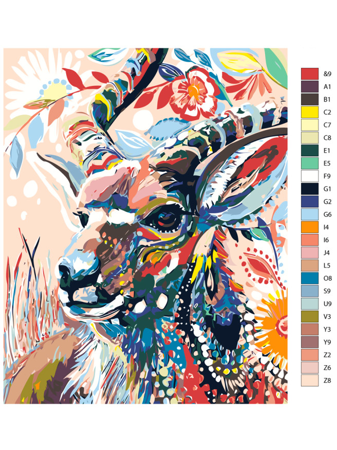 Raqamlar bo&amp;#039;yicha rasm &amp;quot;Tog&amp;#039; echkisi&amp;quot;