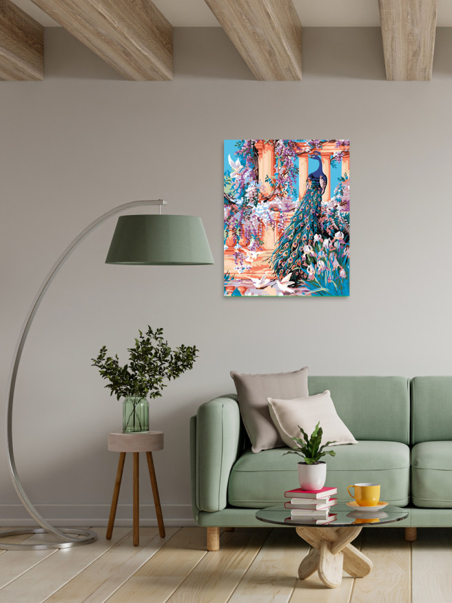 Raqamlar bo&amp;#039;yicha rasm &amp;quot;Bog&amp;#039;dagi tovus&amp;quot;