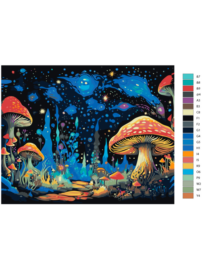 Raqamlar bo&amp;#039;yicha rasm &amp;quot;Qo&amp;#039;ziqorinli o&amp;#039;rmon&amp;quot;