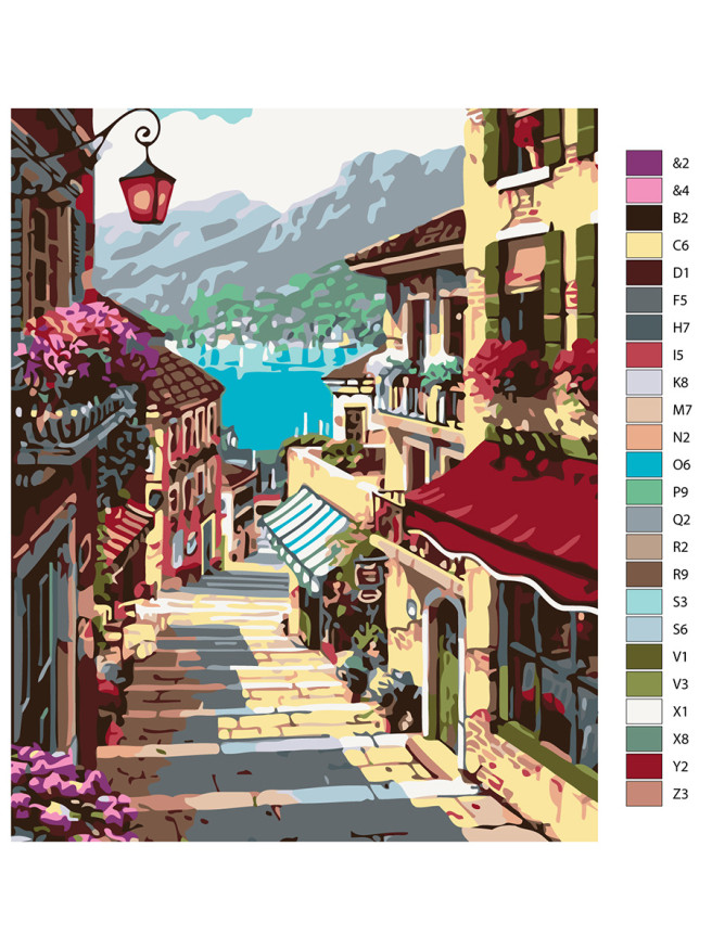 Картина по номерам &amp;quot;Красочная улица&amp;quot;