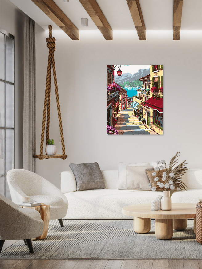 Картина по номерам &amp;quot;Красочная улица&amp;quot;