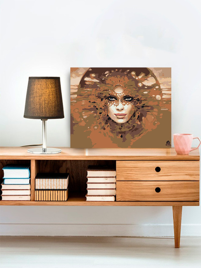 Raqamlar bo&amp;#039;yicha rasm &amp;quot;Niqobdagi qiz&amp;quot;