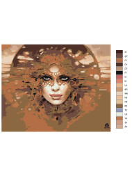 Картина по номерам &amp;quot;Девушка в маске&amp;quot;