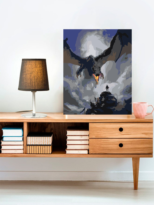 Картина по номерам &amp;quot;Нападение дракона&amp;quot;