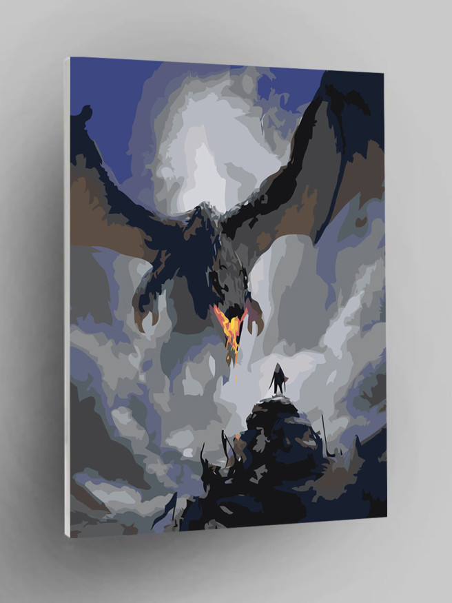 Картина по номерам &amp;quot;Нападение дракона&amp;quot;