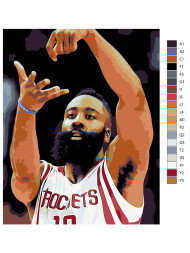 Картина по номерам &amp;quot;Баскетболист&amp;quot;