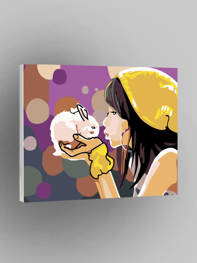 Картина по номерам &amp;quot;Девочка с зайкой&amp;quot;