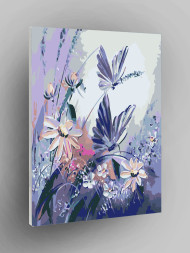 Raqamlar bo&#039;yicha rasm &quot;Binafsha rang gullar&quot;