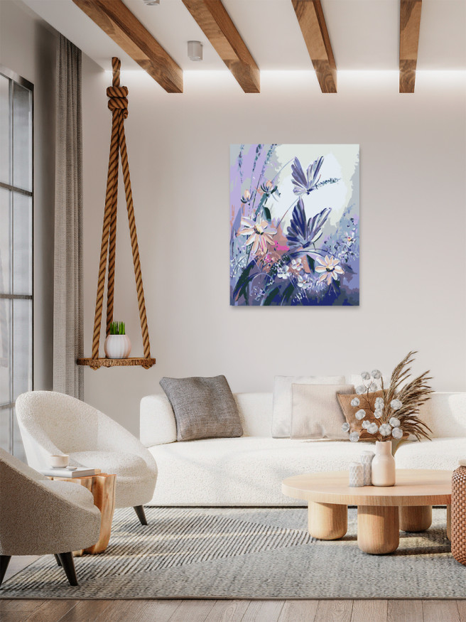 Картина по номерам &amp;quot;Фиолетовые цветы&amp;quot;