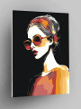 Картина по номерам &amp;quot;Девушка в очках&amp;quot;