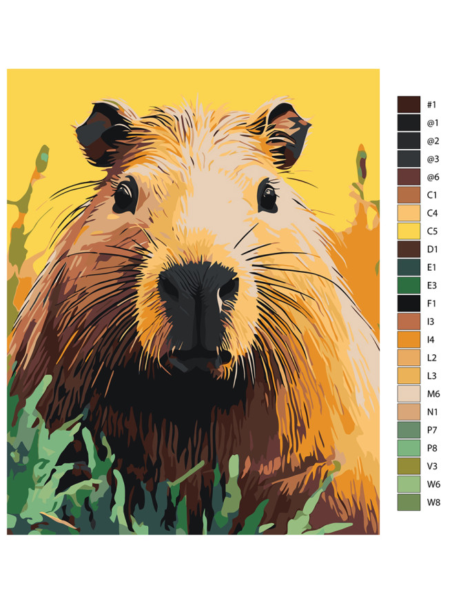 Raqamlar bo&amp;#039;yicha rasm &amp;quot;Kapibara&amp;quot;