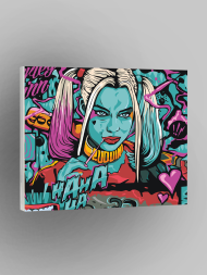 Флуоресцентная картина по номерам &amp;quot;Неоновая Харли Квинн&amp;quot;