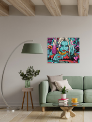 Флуоресцентная картина по номерам &amp;quot;Неоновая Харли Квинн&amp;quot;