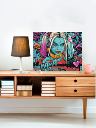 Флуоресцентная картина по номерам &amp;quot;Неоновая Харли Квинн&amp;quot;