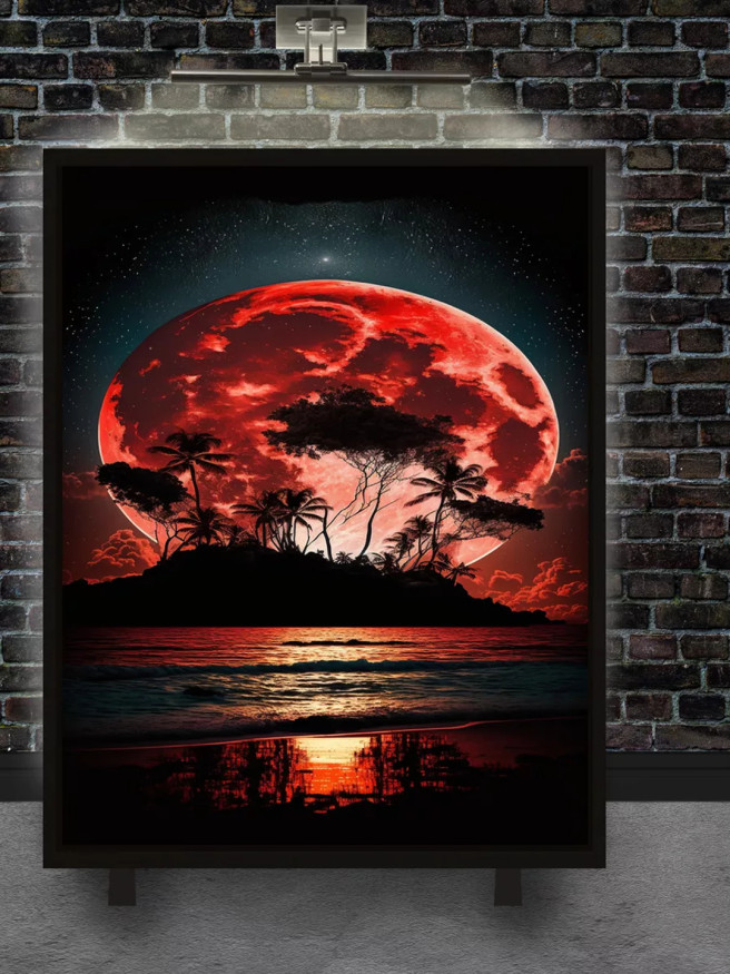 Holstga bosilgan poster &amp;quot;Orol uzra qonli oy&amp;quot;