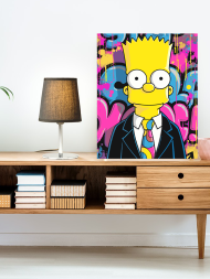 Raqamlar bo‘yicha rasm &quot;Kostyumdagi Bart&quot;