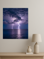 Постер на холсте &amp;quot;Ночная молния над океаном&amp;quot;