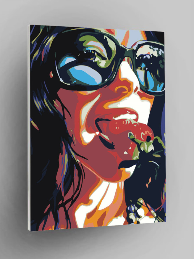 Картина по номерам &amp;quot;Девушка с клубникой&amp;quot;