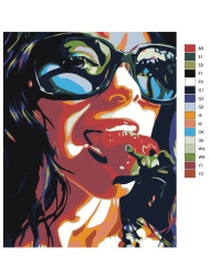 Raqamlar bo&#039;yicha rasm &quot;Qulupnayli qiz&quot;