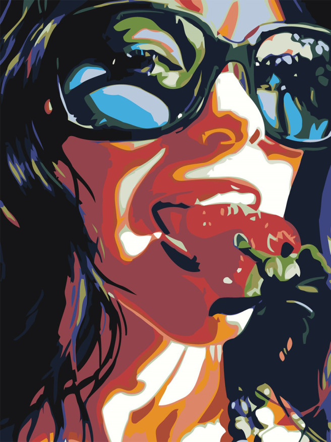 Картина по номерам &amp;quot;Девушка с клубникой&amp;quot;