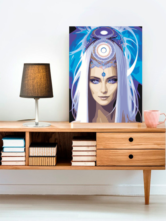 Флуоресцентная картина по номерам &amp;quot;Мистическая женщина&amp;quot;