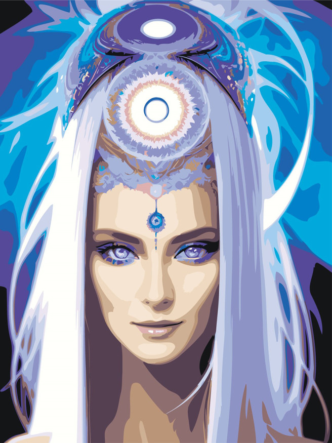 Флуоресцентная картина по номерам &amp;quot;Мистическая женщина&amp;quot;