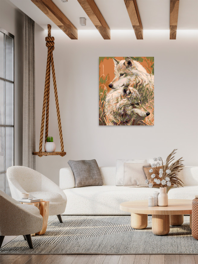 Картина по номерам &amp;quot;Серые волки&amp;quot;