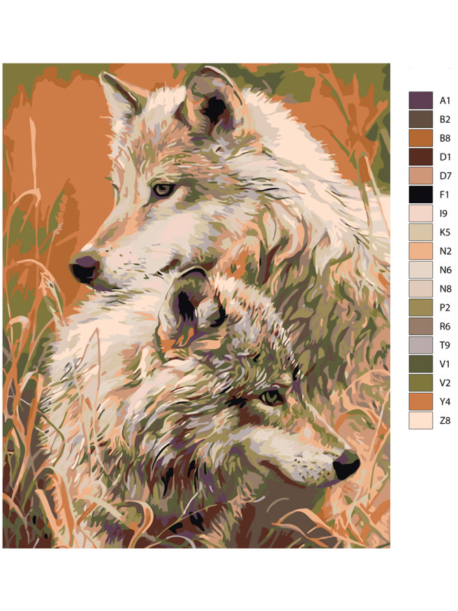 Картина по номерам &amp;quot;Серые волки&amp;quot;