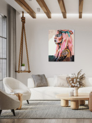 Raqamlar bo&#039;yicha rasm &quot;Tatuirovkali qiz&quot;