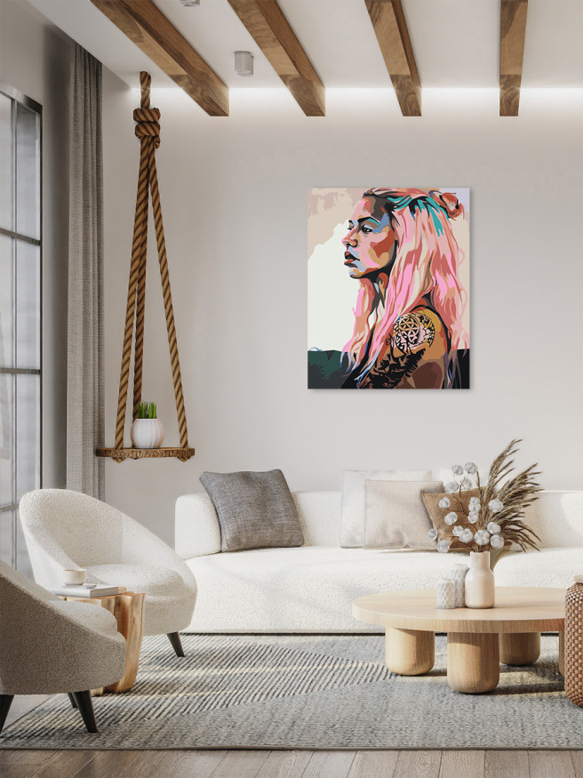 Картина по номерам &amp;quot;Девушка с татуировкой&amp;quot;