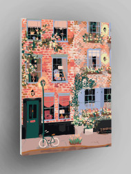 Raqamlar bo&#039;yicha rasm &quot;G&#039;isht devorli uy&quot;