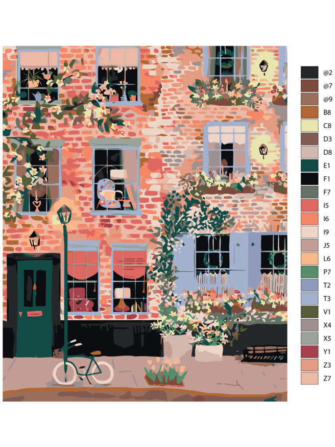 Raqamlar bo&amp;#039;yicha rasm &amp;quot;G&amp;#039;isht devorli uy&amp;quot;