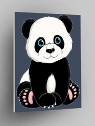 Raqamlar bo'yicha rasm "Panda"