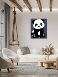 Raqamlar bo'yicha rasm "Panda"