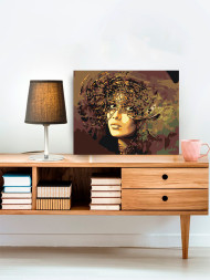 Картина по номерам &amp;quot;Девушка в головном уборе&amp;quot;