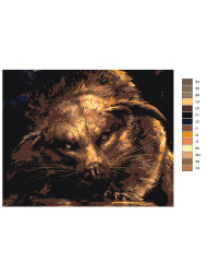 Raqamlar bo&#039;yicha rasm &quot;Tukli hayvon&quot;